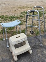 Step Stool, Walker & Shower Chair