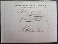 Alexander Hamilton Signed Document