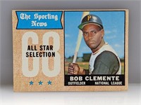 1968 Topps All Star Selection Bob Clemente Crease