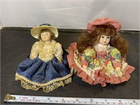 2 Small Porcelain Dolls