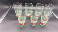 Set of 7 Vintage Coca Cola Glasses Christmas