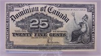 1900 Dominion Of Canada, A U  To  U C N   25 Cent,