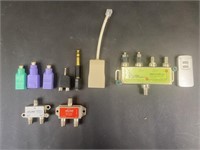Bag of Various Cable Converter Plugs