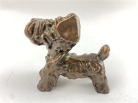 Cast Copper or Bronze Terrier Dog Statue
