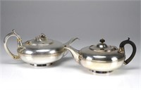 Two English Sheffield plate teapots
