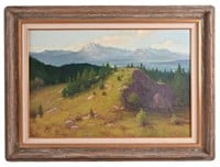 R.D. Enright  Mountain Scene Oil Painting