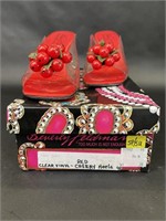 Love & Desire Beverly Feldman Cherry Lucite Heels