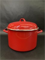 Vitrex Gourmet Red Enameled 4 Qt Lidded Pot