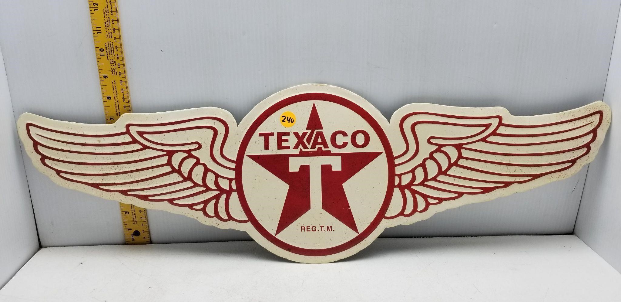 TEXACO WINGS TIN-SIGN 28"x9"
