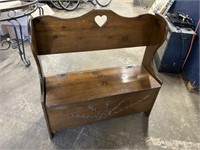 WOOD BENCH-33 X 33