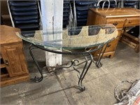 GLASS TOP TABLE- 26 X 48