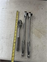 Three snap on 1/2 inch drivers