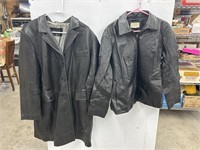 Size Lg and XL leather black jackets