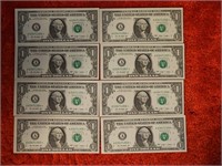 8- 2009 $1 Federal Reserve "Star" Notes