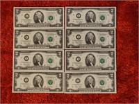 8- 2003 $2 Federal Reserve Notes (Consecutive