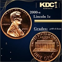Proof 2000-s Lincoln Cent 1c Grades Gem++ Proof Re