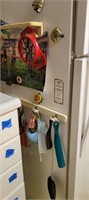 items on fridge- storage containers-etc