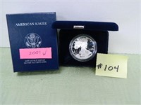 2001w American Eagle Silver Proof