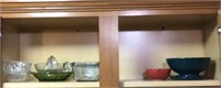 Cabinet contents - juicer, glass ware