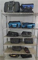 12 Assorted Tool Bags - Rack Not Included