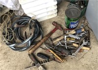 Assorted Tools And Jumper Cables