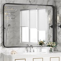 DENRICK 28 x 36 Inch Black Bathroom Mirror for Wal