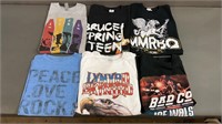 6pc Rock & Other Music Tee Shirts