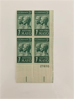 1964 5c Doctors Mayo Stamp Plate Block