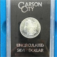 1885 CC Morgan Silver Dollar $1 Uncirculated Nixon