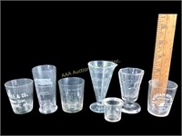 (7) Glass Cordial & Shot Glaases. Zonite