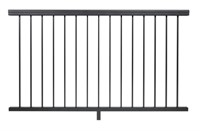 Black preassembled, aluminum, railing, panel