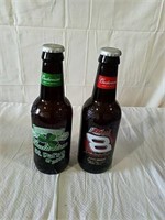 Large 15" collectib;e Budweiser beer bottles