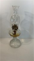 Hurricane Clear Pressed Glass Kerosene Lamp