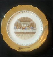 The last supper 22 kt gold warranted plate