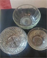 All 3 for 1 price sandwich glass bowl & 2 pattern