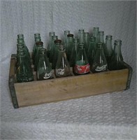 Wooden crate with Coca-Cola bottles