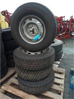 (4) Cooper 225/75R15 Tires & Steel Rims