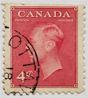 Canada 1951 George VI 4 Cents Postage Stamp #306