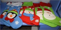 Six Large Christmas Stockings - (3) Designs