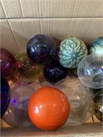 Lot: Box of Decorative Glass Balls