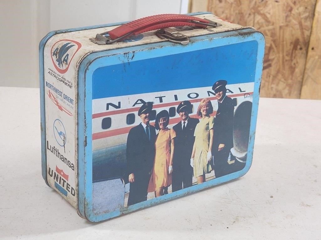 Vintage Metal Airlines Lunch Box