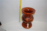 Carved Wood Vase