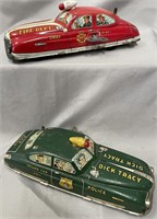 Marx Fire Chief And Dick Tracy Cars