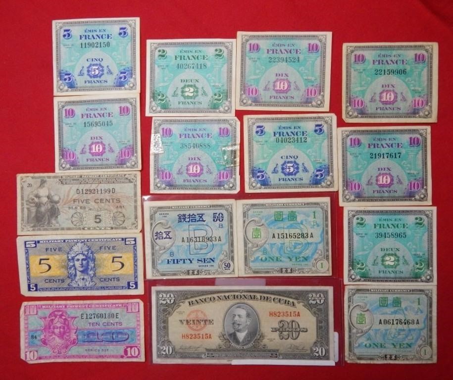 (16) Assorted Foreign Banknotes