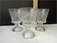 Indiana Glass Tiara Ponderosa Pine Water Goblets 3