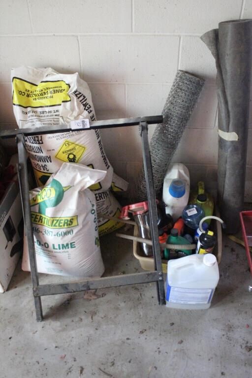 Fertilizer & box of Miscellaneous