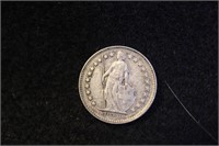 1934 Switzerland 1/2 franc Silver Coin