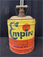 Vintage Empire Five Gallon Motor Oil Can