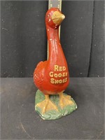 Early Red Goose Shoes Chalkware Store Display