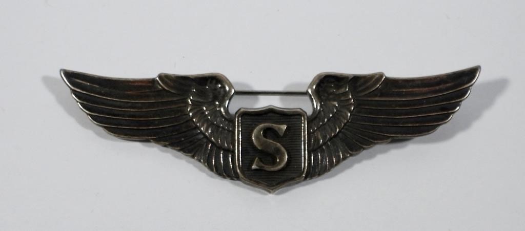 WWII COIN SILVER PILOT SERVICE WINGS